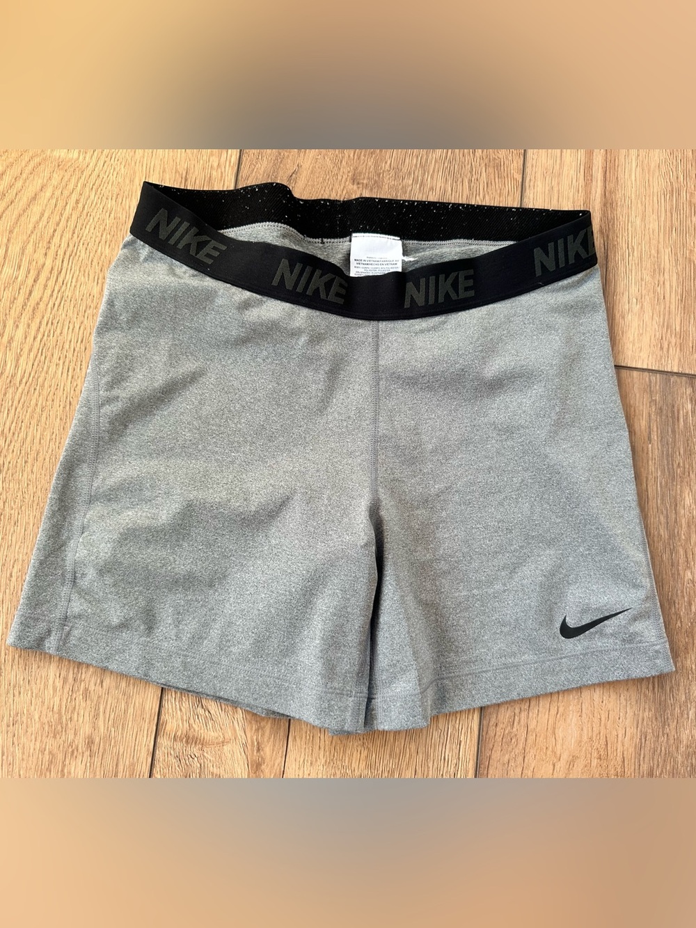 Nike Black & Gray Logo Waistband Athletic Shorts